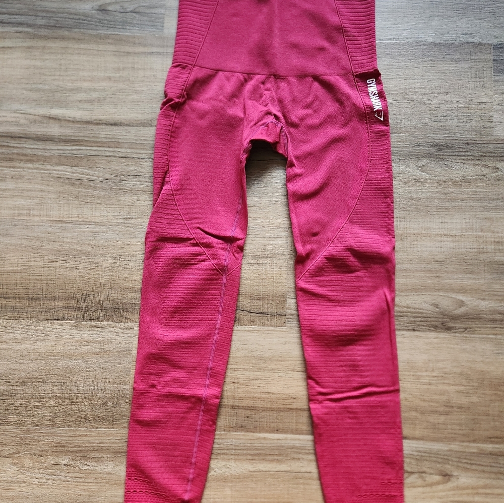 Gymshark High Waisted Seamless Leggings - Beet Marl - S